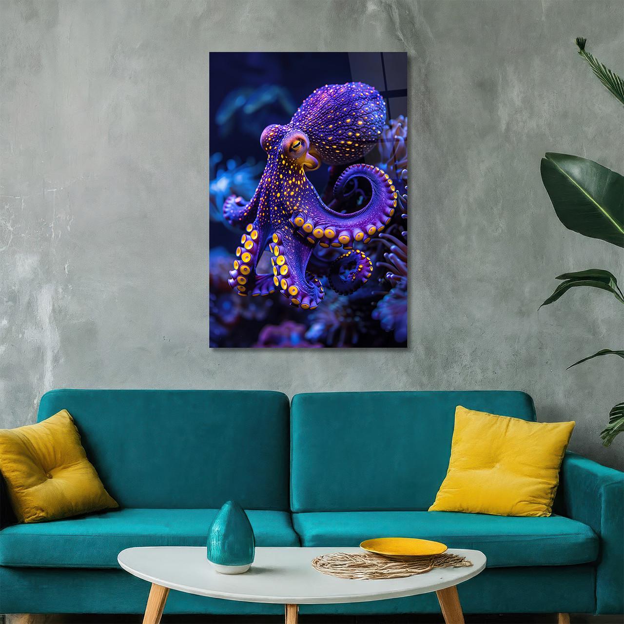 Картина на стекле NovellaPrint Осьминог ночи 80х120 см (455.4) - фото 6
