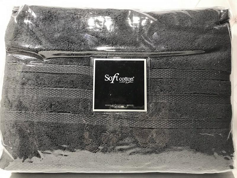 Набор полотенец Soft Cotton Boheme Antrasit для лица 2 шт. 50х100 см и баннея 85х150 см