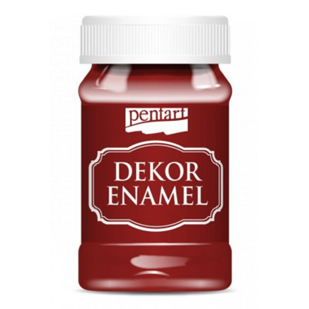 Акрилова фарба Pentart 34126 Dekor Enamel 100 мл 12 шт. Бордовий глянцевий (5997412795769)