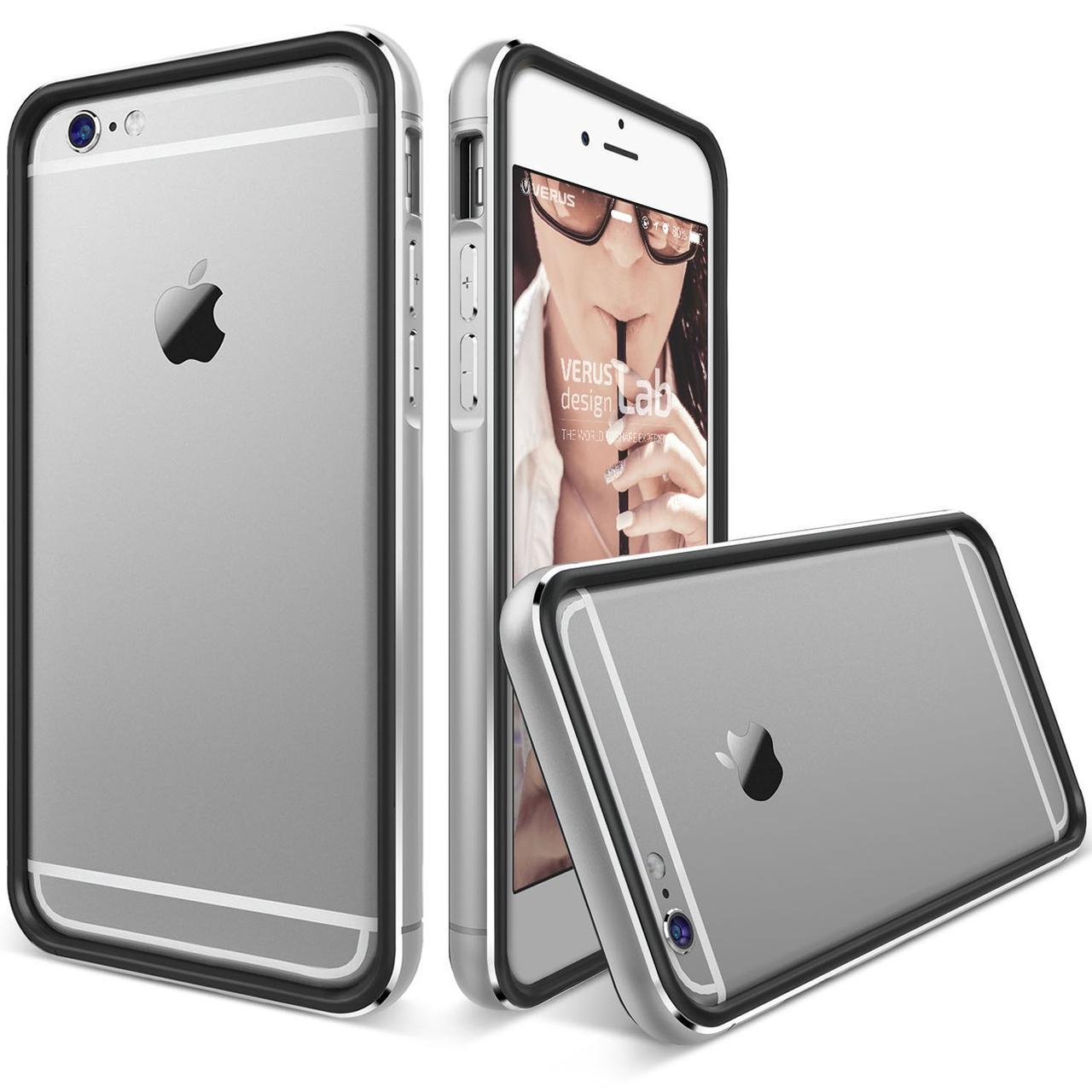 Чехол бампер VS Iron Bumper for iPhone 6/6S, Black Silver