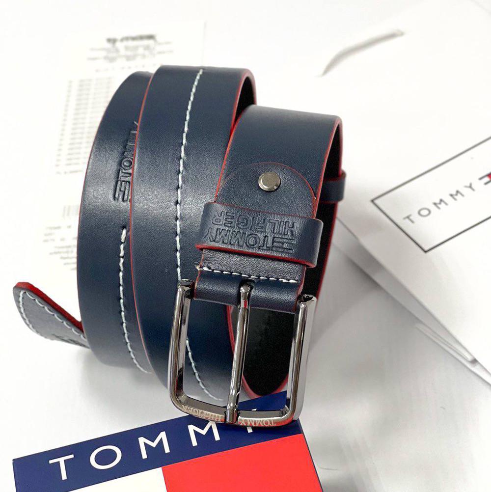 Ремень мужской кожаный брендовый Синий (022 PTR)