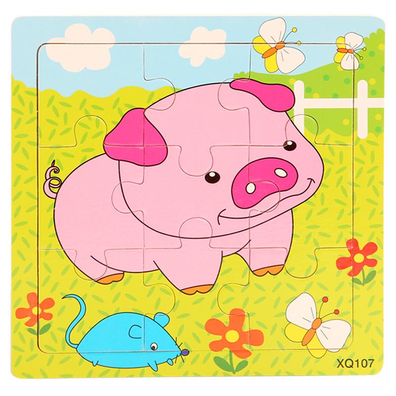 Пазл-рамка деревянный Поросенок из 9 элементов 15x15 см (1896033070) Пазл-рамка деревянный Поросенок из 9 элементов 15x15 см (1896033070)