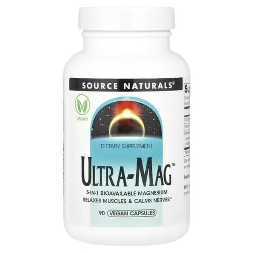 Магній Source Naturals Ultra-Mag 90 Vegan Capsules (SNS-02951)
