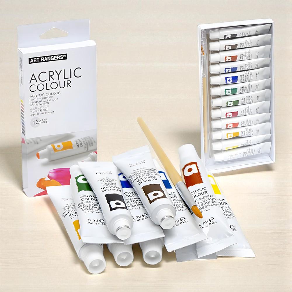 Фарби акрилові художні тюбики в коробці 12 кольорів по 6 мл (37-10047) - фото 9 Фарби акрилові художні тюбики в коробці 12 кольорів по 6 мл (37-10047) - фото 9