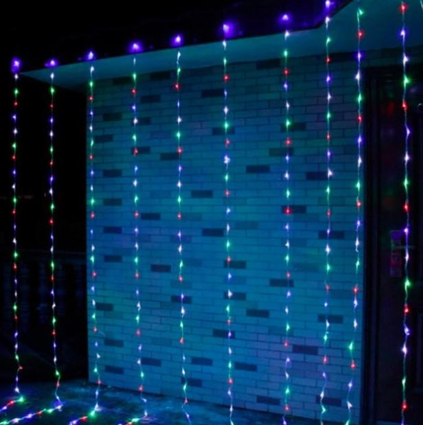 Гірлянда штора водоспад Hit 3х2 м світлодіодна Різнокольоровий (11-0130700)