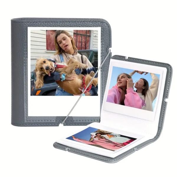 Фотоальбом для Fujifilm Instax Wide/Wide EVO/Wide 400/300/210/ Polaroid I-Type/Now/OneStep/I-Type на 28 фото Серый