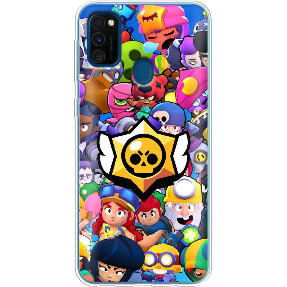 Чехол с рисунком Boxface Samsung M307 Galaxy M30s Brawl Stars Прозрачный силикон (38209-up2389-38209)