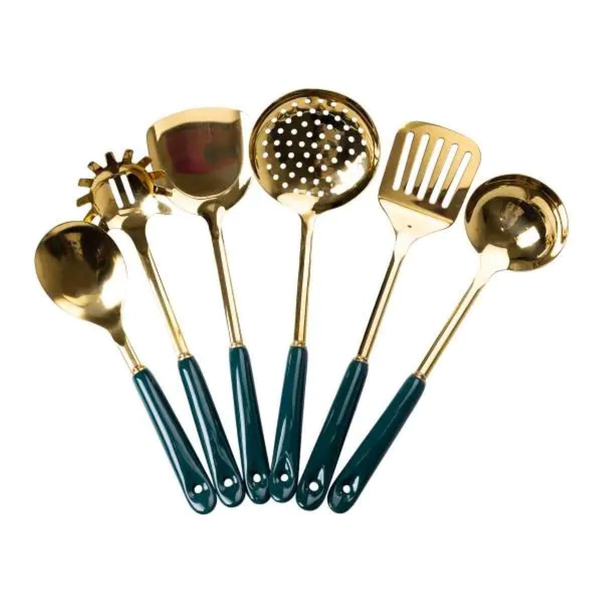 Набор кухонных принадлежностей на подставке HP-20-67 7 шт. Изумрудный (A-033762) - фото 4