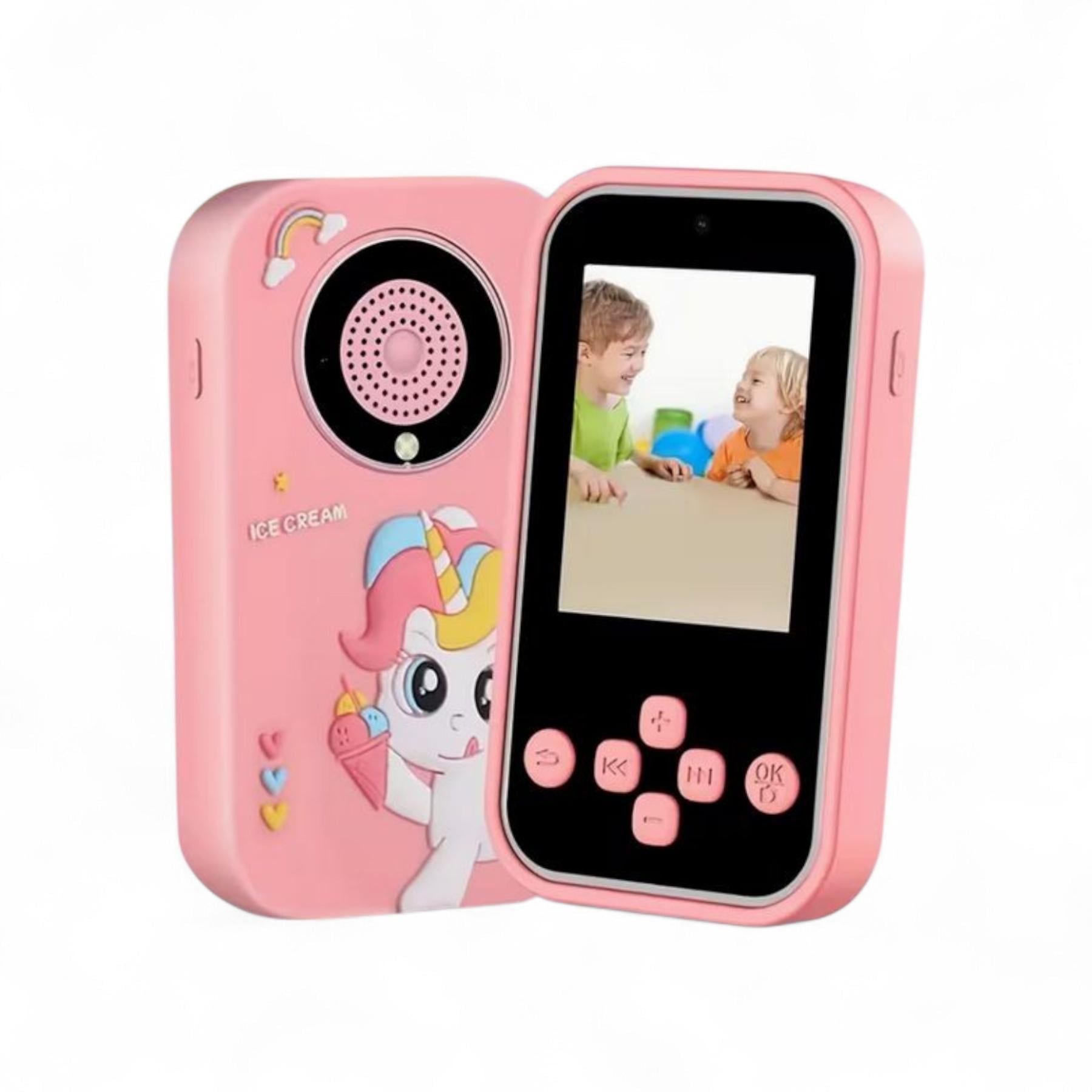 Смартфон дитячий з кнопками Єдиноріжка з морозивом Рожевий (SKU-A20-2PIN)