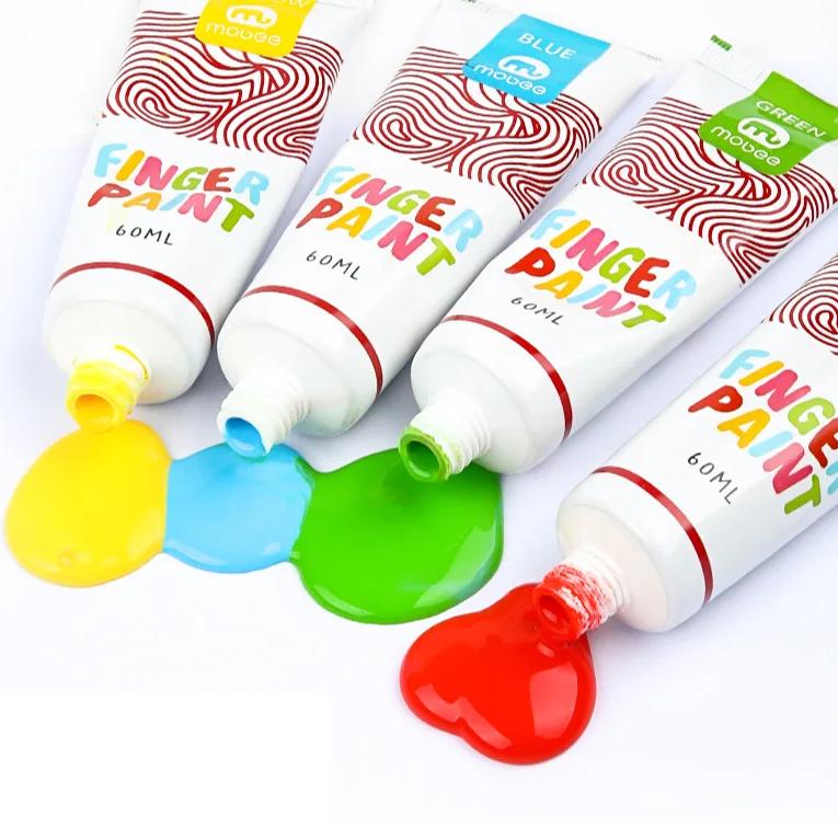 Краски пальчиковые для детей Mobee 6 цветов - фото 2
