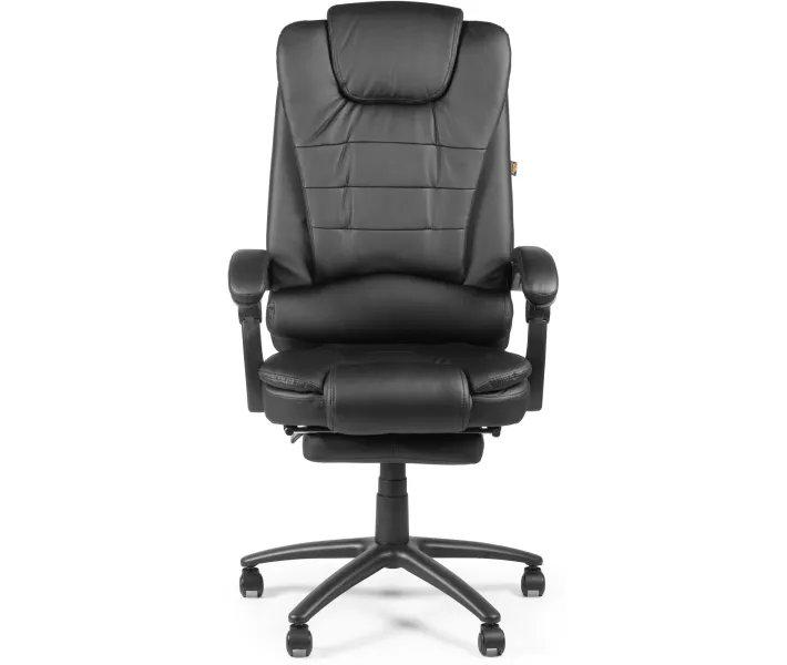 Офисное кресло Barsky Freelance Leather эргономичное с подставкой для ног Black (BFR-01) - фото 2