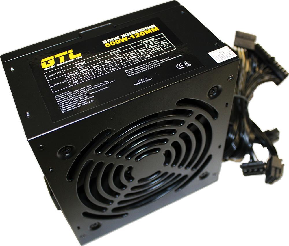 Блок питания GTL 500W Black (GTL-500-120)