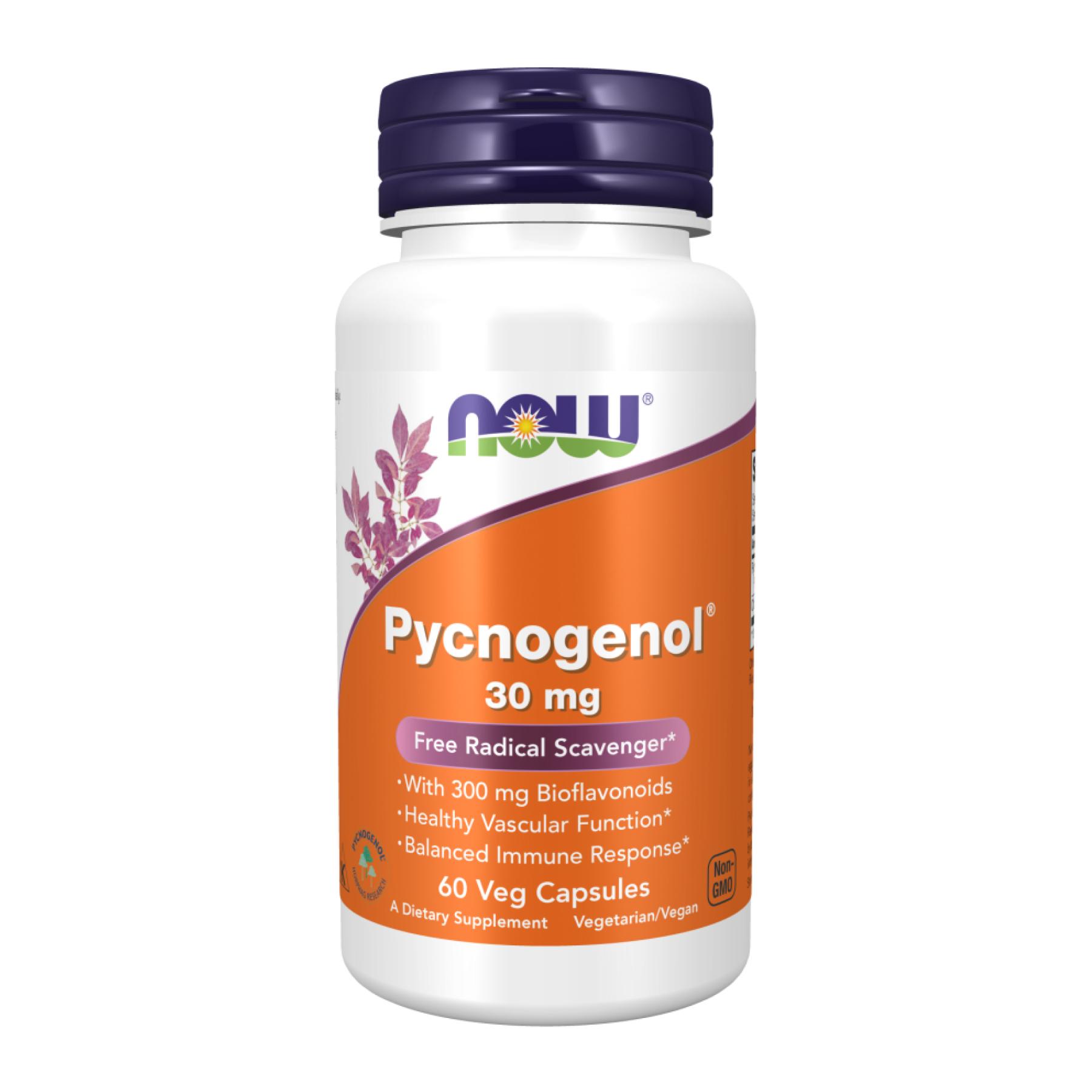 Экстракт коры французской морской сосны Now Foods Pycnogenol 30 мг 60 капс.