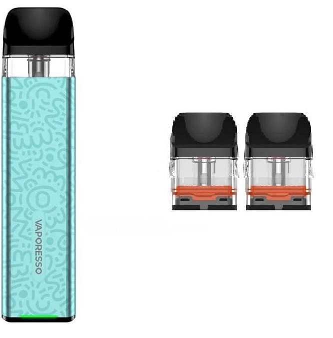 Электронная сигарета многоразовая Vaporesso XROS 3 Mini Kit и 2 дополнительных картриджа Aqua Green (85794715)