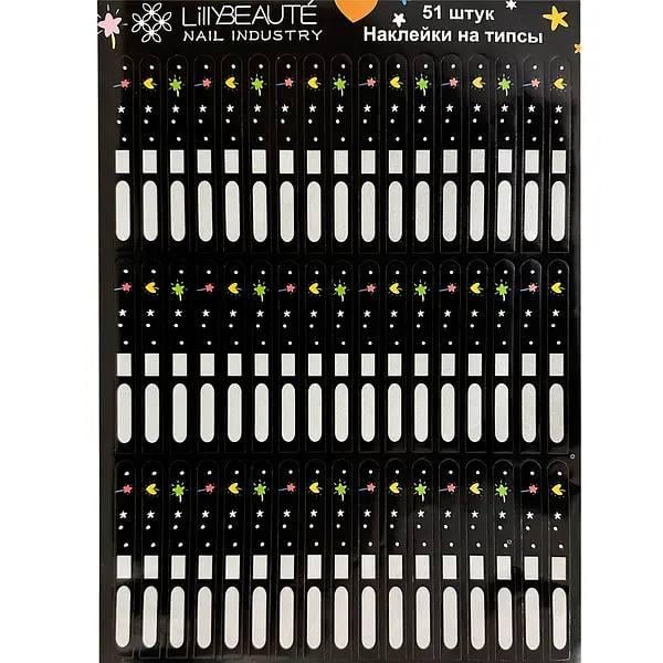Наклейки на типсы 51 шт. Черный (000188)