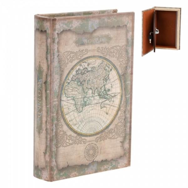 Сейф-книга мапа світу 26 см (062884) - фото 4 Сейф-книга мапа світу 26 см (062884) - фото 4