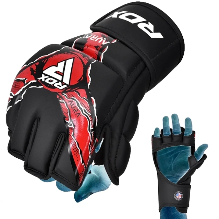 ᐉ Рукавички для ММА RDX F17 New Aura Grappling Gloves L Чорно