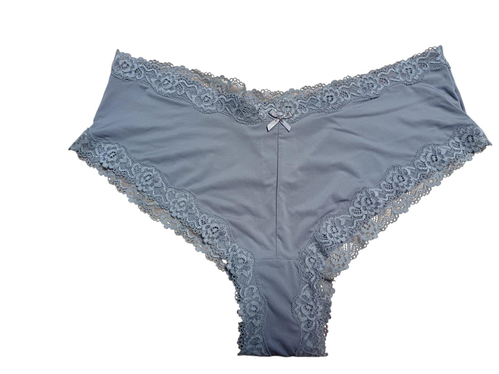 Трусики с кружевом XL Серый (8372496wer)