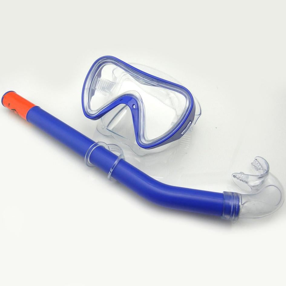 Набор для плавания детский маска с трубкой Синий (33731536)