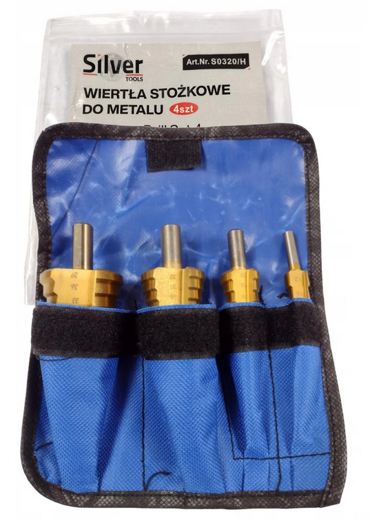 Сверла по металлу конические Silver S0320/H 4 шт. 4-39 мм