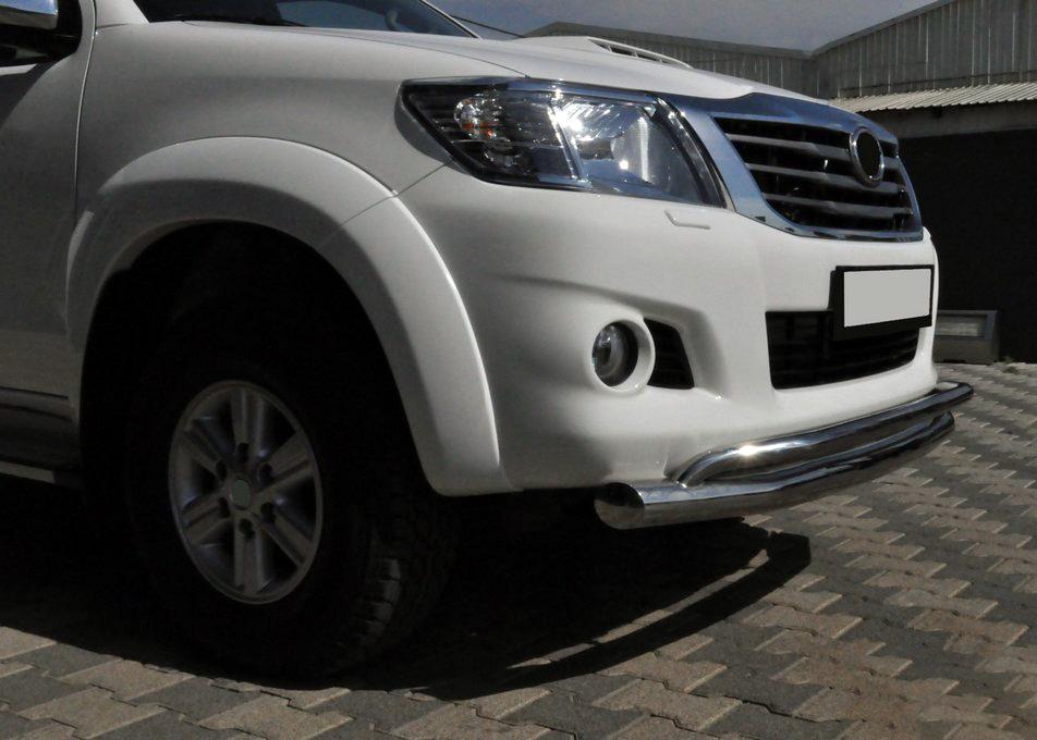 Передняя защита ST017 CAN для Toyota Hilux 2006-2015 гг. нержавеющая сталь Хром