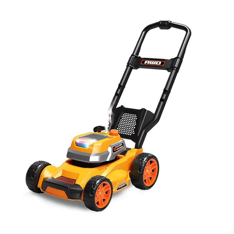 Дитяча іграшкова газонокосарка Power Mower зі стартером світлом та паром Жовтий (36972891)