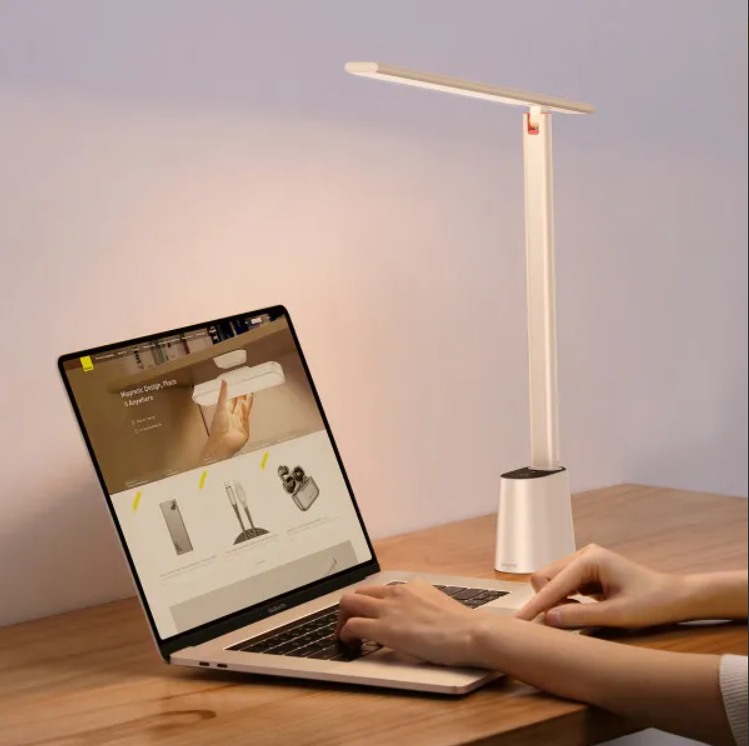 Настільна лампа BASEUS LED Smart Eye Reading Desk Lamp з вбудованим акумулятором 2200 mAh Білий (DGZG-02) - фото 2