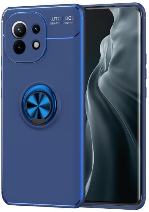Чехол с кольцом Autofocus для Xiaomi 11 Lite 5G NE Blue (24033-28)