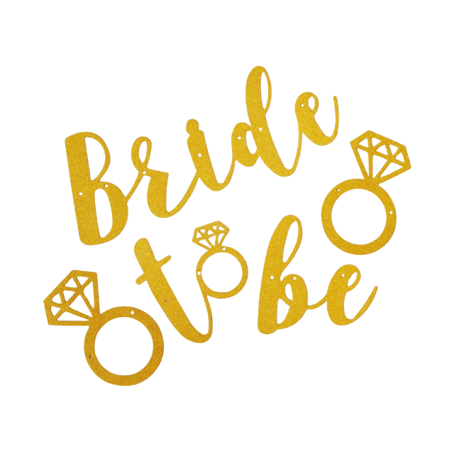 Гирлянда бумажная "Bride to be" Золотистый (62)