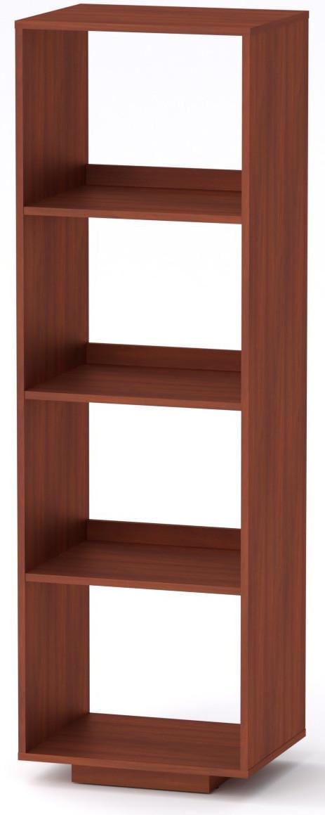 Шкаф книжный Компанит МГ-5 Тумба-3 открытый стеллаж для книг 50х40х158 см Яблоня