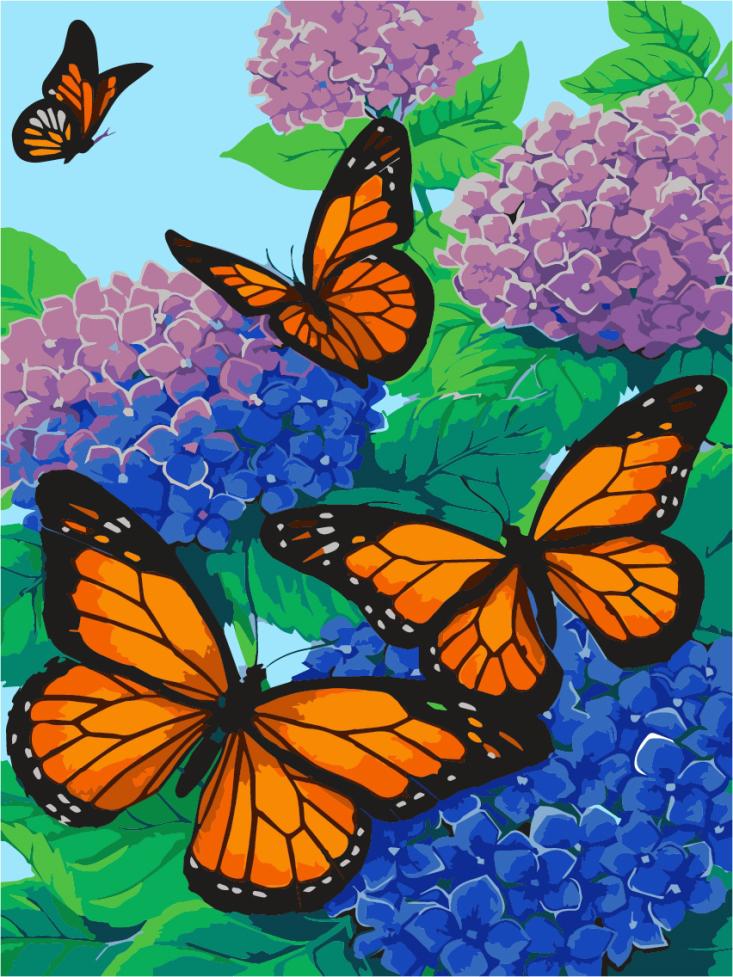 Картина по номерам ArtStory Бабочки 30x40 см (AS1066)