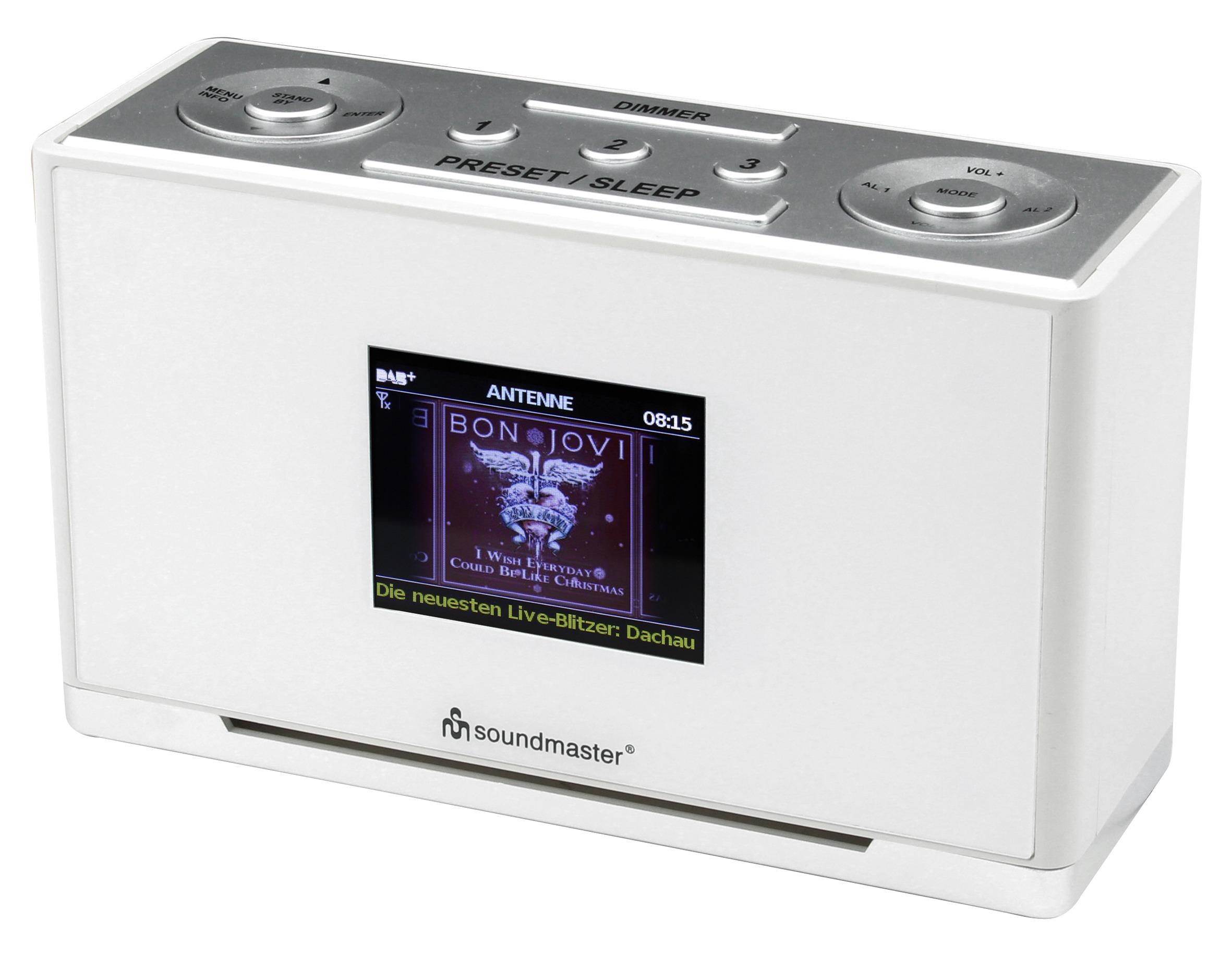 Радіо цифрове Soundmaster UR240WE DAB+/FM з годинником та кнопками попереднього налаштування