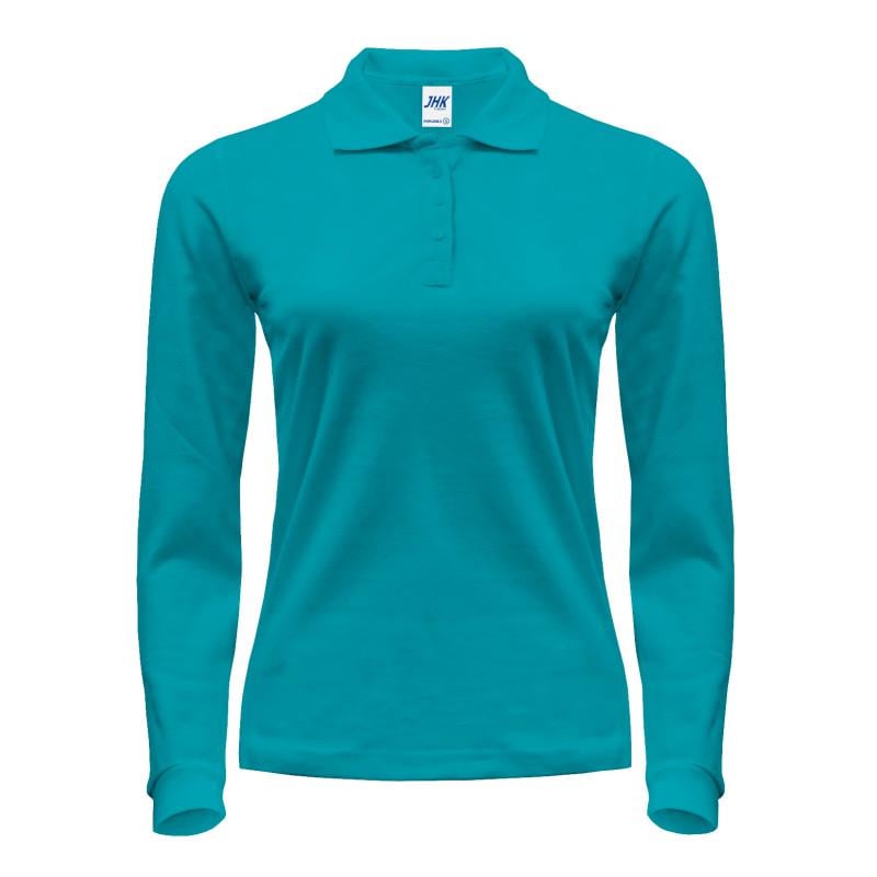 Поло JHK POLO REGULAR LADY LS XS Бирюзовый (TU)