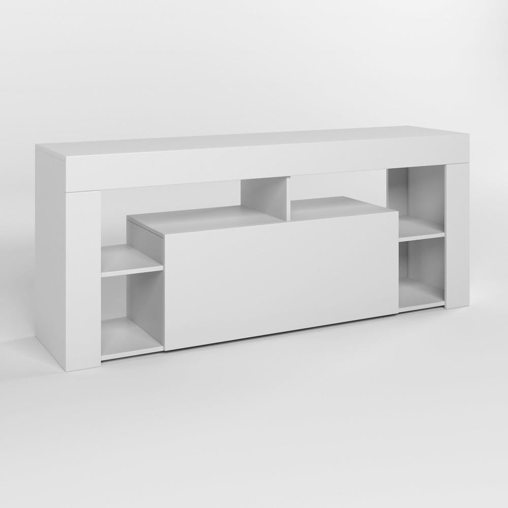Тумба под телевизор М-Зон Джеко 140 с 4 полками Нимфея Альба (MZN-031034)