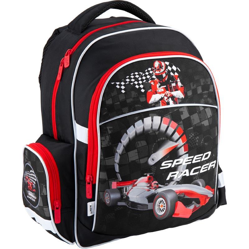 Рюкзак школьный KITE Speed racer 38x29x13 см 14 л Черный (k18-510s-1)