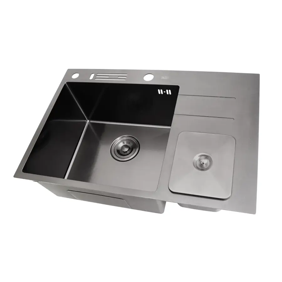 Мойка кухонная Nett NBM-7047 со встроенным мусорником 700x470 мм Черный (NET-042520)