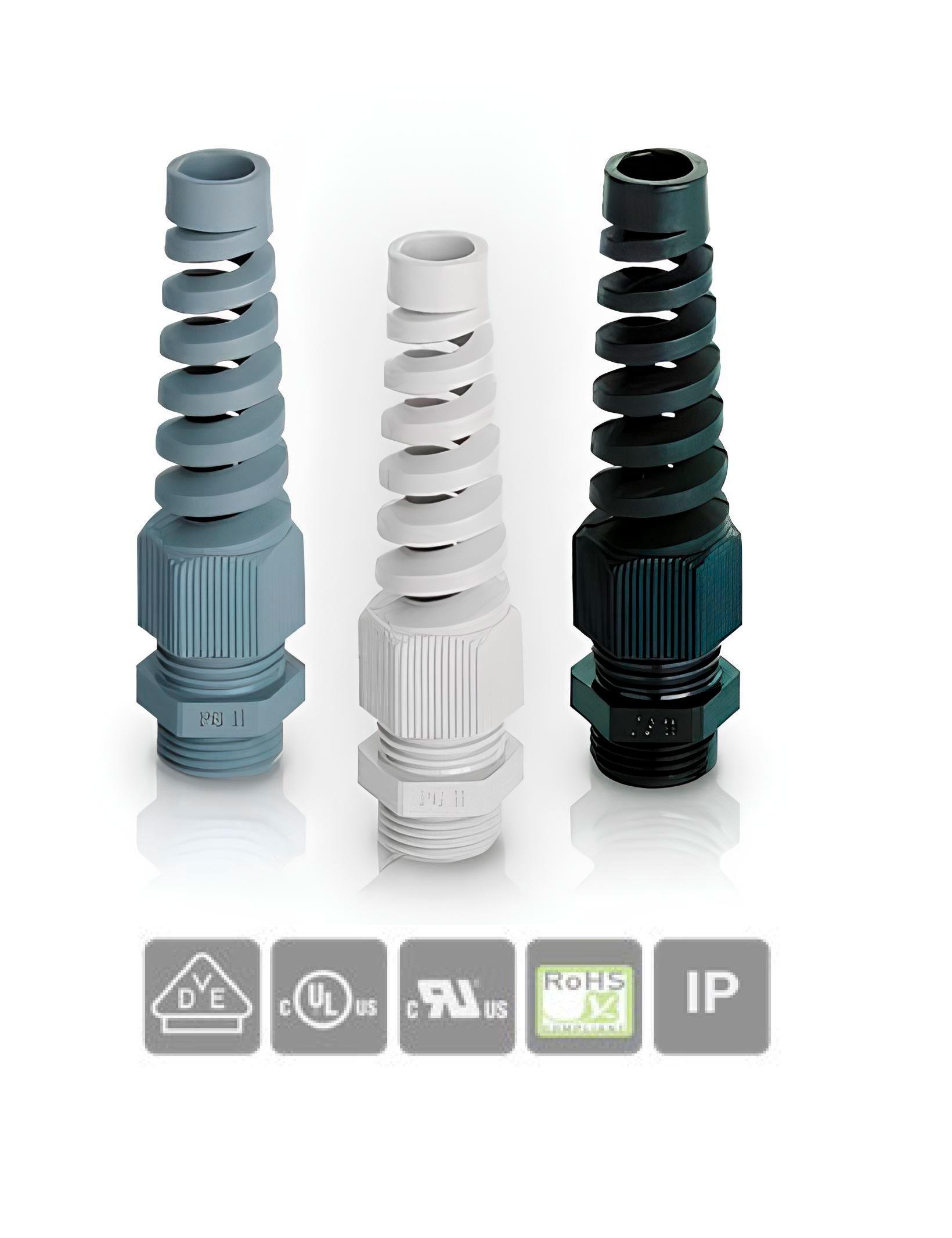 Кабельный ввод со спиралью SEKO Elite-PK M20/PG16 Светло-серый (45121-2)