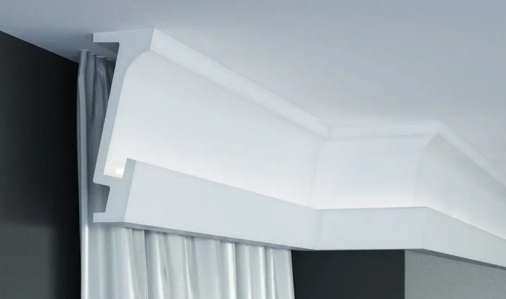 Карниз гладкий полиуретановый серия F Tesori KF 804 жесткий 2000 мм (2328464015)