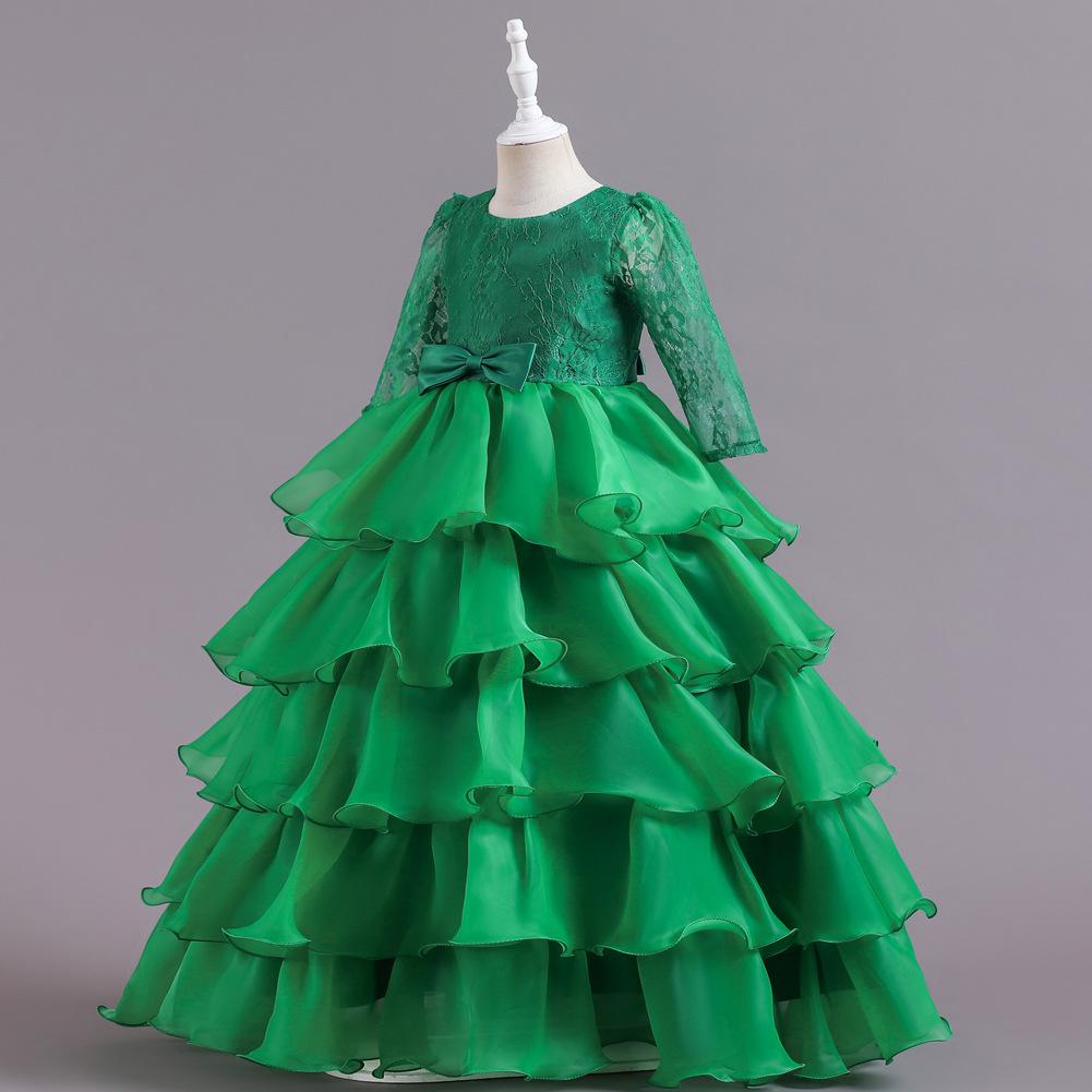 Сукня нарядна святкова KatyKids Ліліт для дівчинки з багатошаровою спідницею та мереживним верхом 120 см Зелений (11049180701)