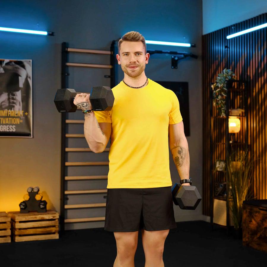 Гантеля шестигранная прорезиненная TREX Sport TX-050RD 5 кг (5187) - фото 9 Гантеля шестигранная прорезиненная TREX Sport TX-050RD 5 кг (5187) - фото 9