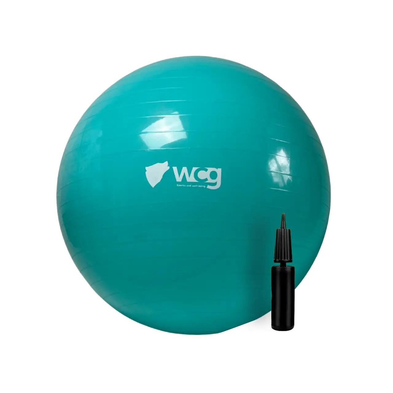 Фитбол WCG Anti-Burst с насосом 65 см 300 кг Бирюзовый (W-000-65-T-1) - фото 1