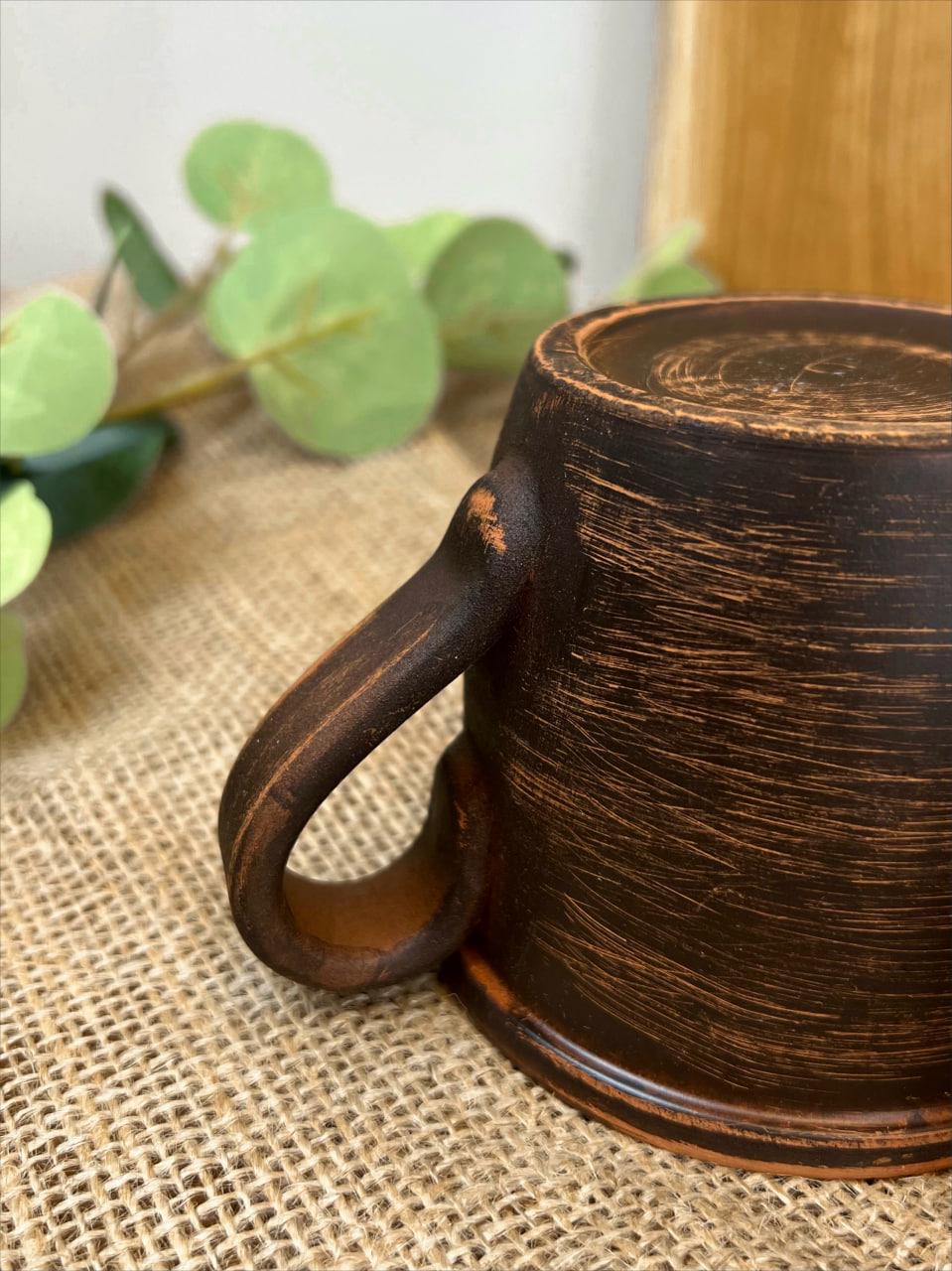 Чашка керамическая глиняная гладкая 0,4 л (3003-2) - фото 6 Чашка керамическая глиняная гладкая 0,4 л (3003-2) - фото 6