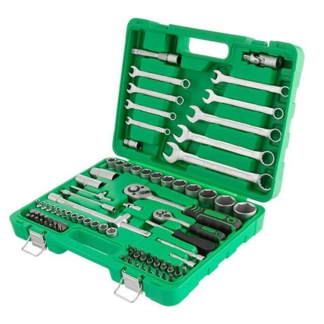 Набір інструментів Intertool 82 пр. Зелений (ET-6082SP)