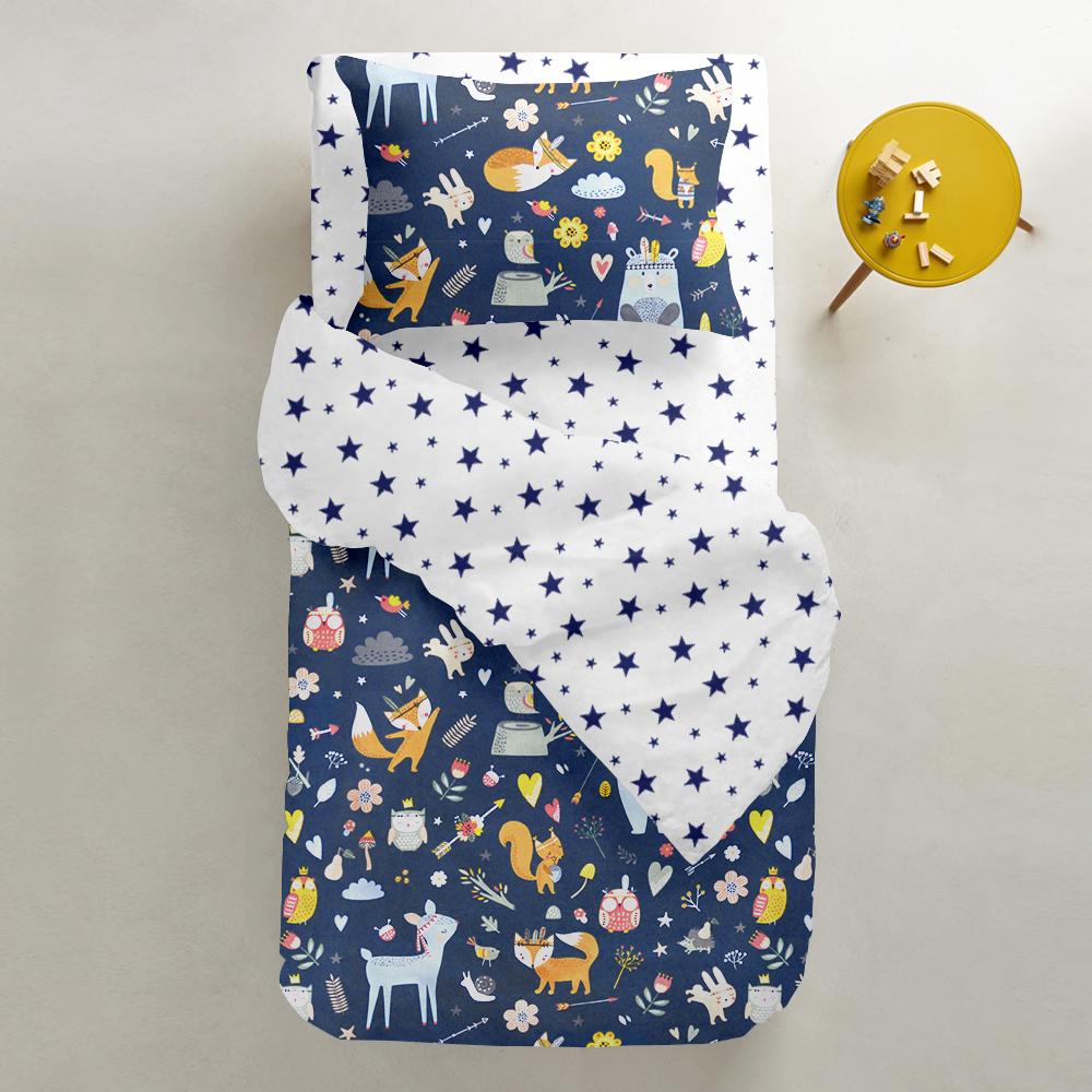 Простирадло полуторне Cosas Stars Big Blue 155х240 см (4822052044735) - фото 2 Простирадло полуторне Cosas Stars Big Blue 155х240 см (4822052044735) - фото 2