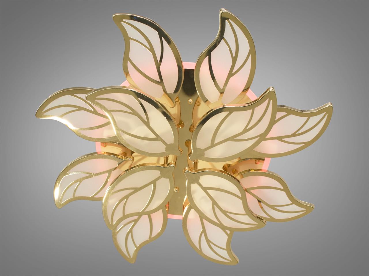 Люстра светодиодная для гостиной с подсветкой 8028-8+4G-LS 180W на 26 м2 Золотой (1866761050) - фото 1 Люстра светодиодная для гостиной с подсветкой 8028-8+4G-LS 180W на 26 м2 Золотой (1866761050) - фото 1