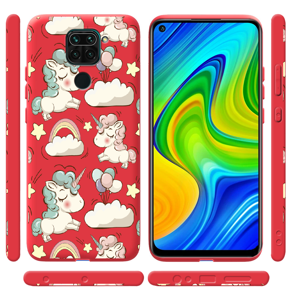 Чехол с рисунком Boxface Xiaomi Redmi Note 9 Unicorns Красный силикон (39801-cc2-41193) - фото 2