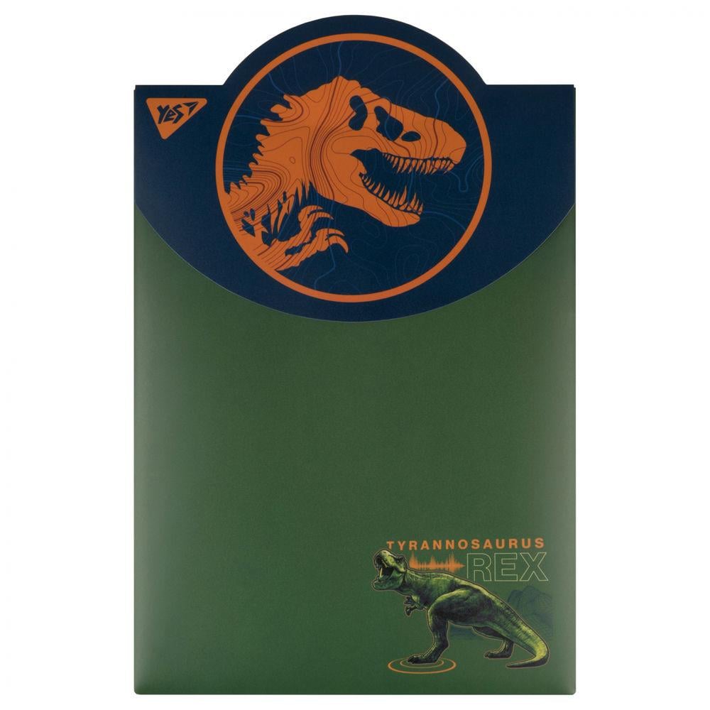 Папка конверт Yes Jurassic World А4 на липучке Зеленый (492187)