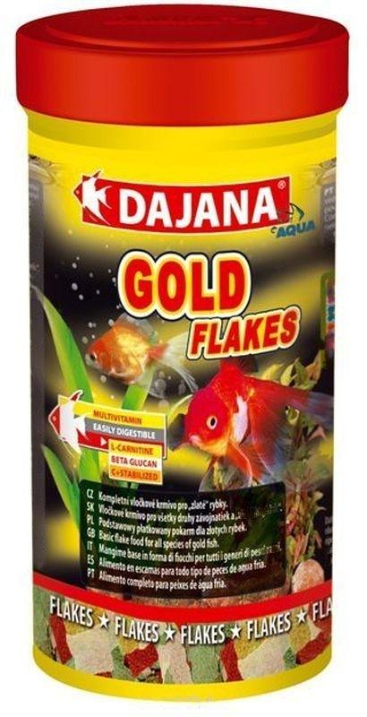 Корм для золотых рыбок Dajana GOLD FLAKES в хлопьях 250 мл/50 г (1380374431) - фото 1