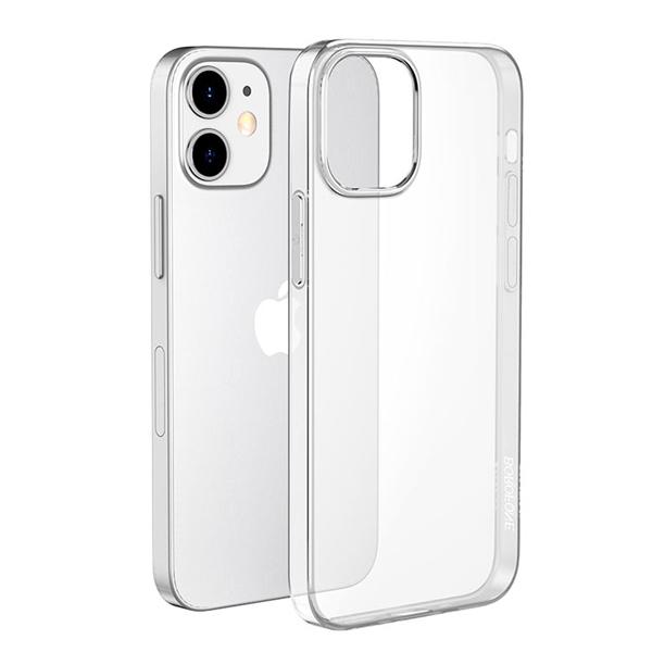 Силіконовий чохол накладка BOROFONE BI4 ICE SERIES PHONE CASE Для IPHONE12 MINI TRANSPARENT - фото 2