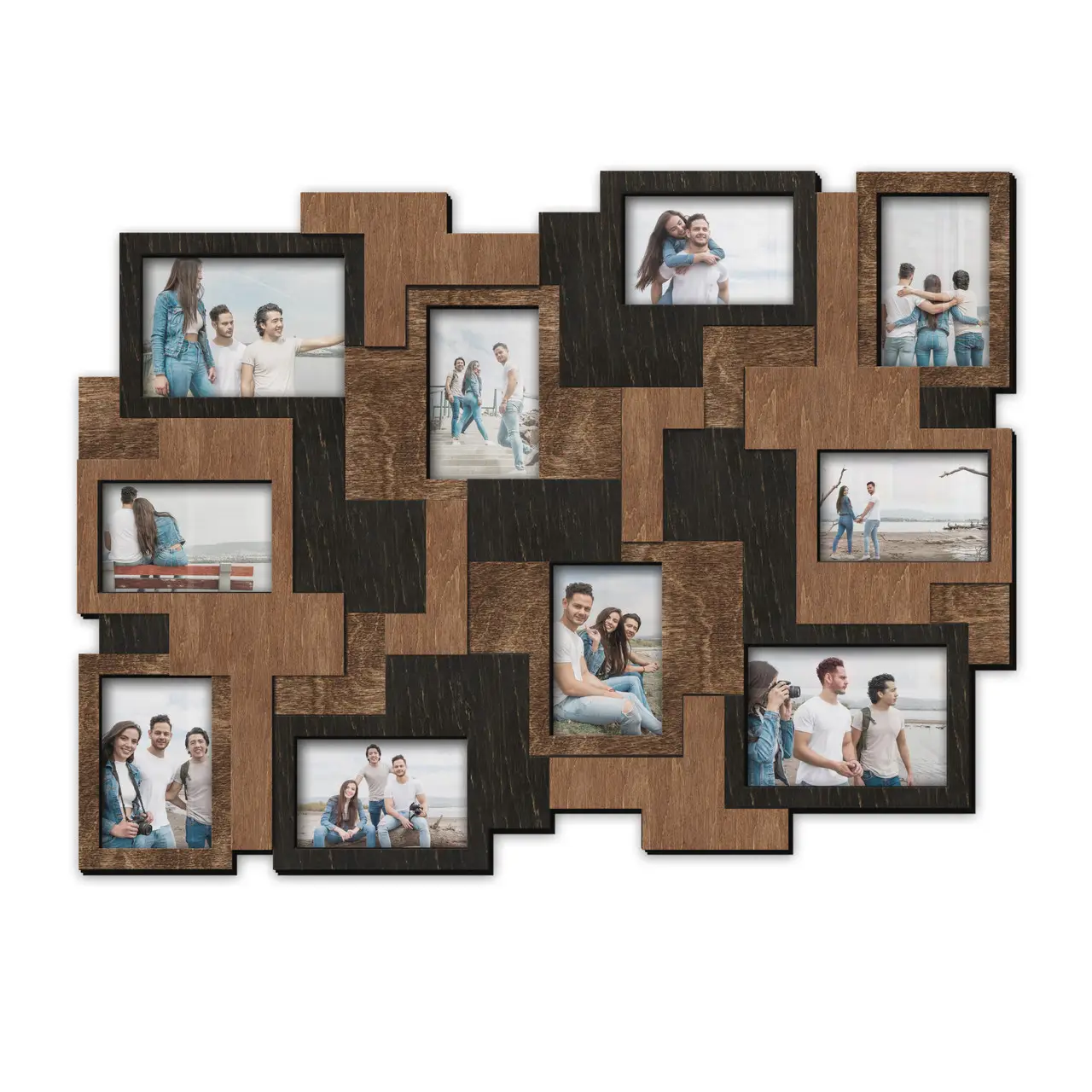 Коллаж из фоторамок абстрактных на 10 фотографий Темно-коричневый (abstract_collage-3) - фото 1 Коллаж из фоторамок абстрактных на 10 фотографий Темно-коричневый (abstract_collage-3) - фото 1